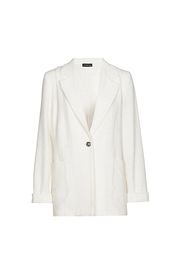 STRAIGHT FINE BOUCLETTE BLAZER