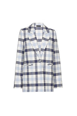 BLUE CHECKERED BLAZER