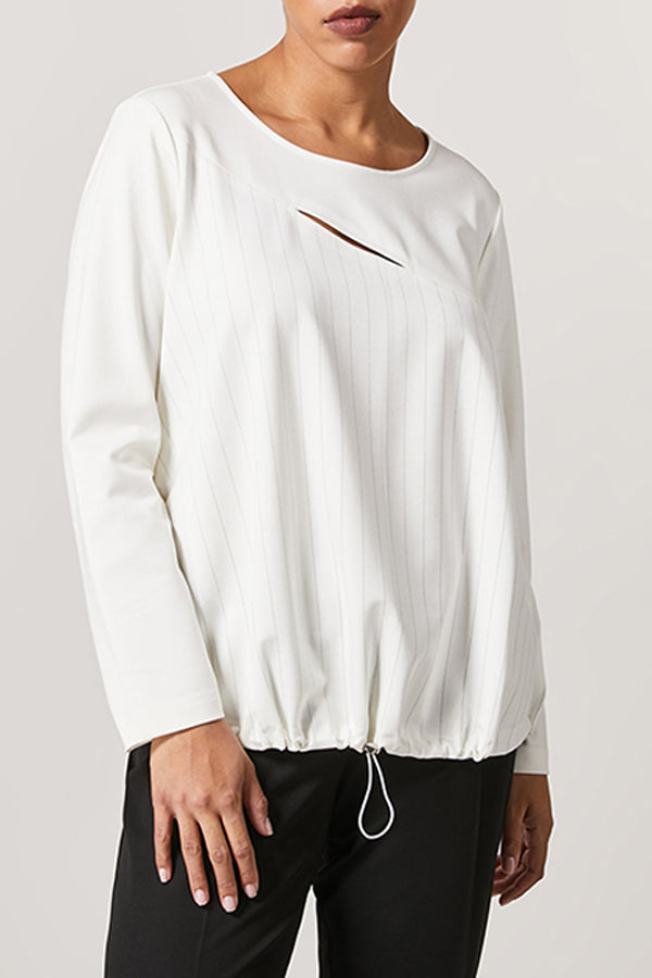 ODILE SPLIT STRIPED TOP