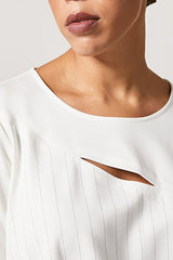 ODILE SPLIT STRIPED TOP