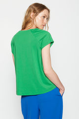 GREEN V-NECK T-SHIRT