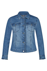 RUFFLED DENIM JACKET