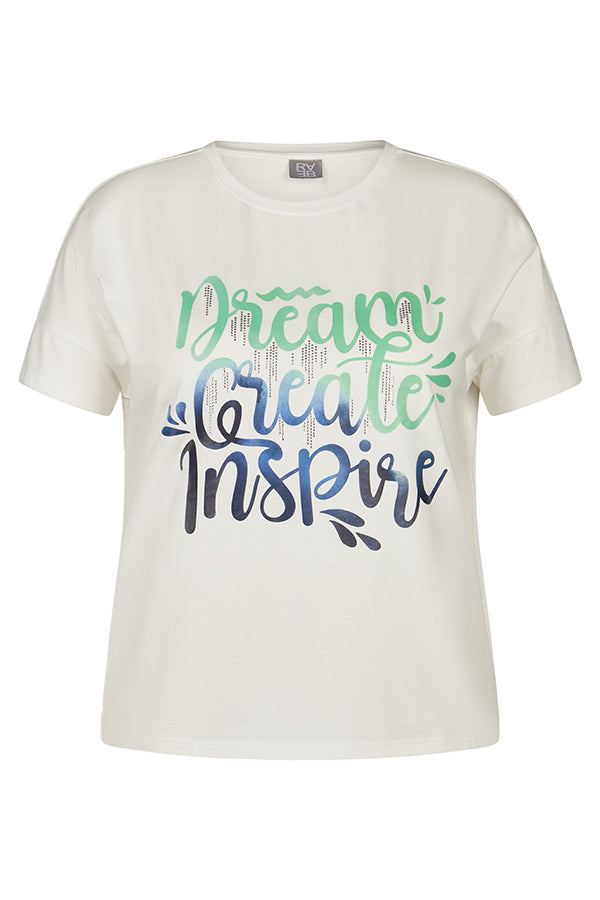 "DREAM CREATE INSPIRE" WHITE T-SHIRT