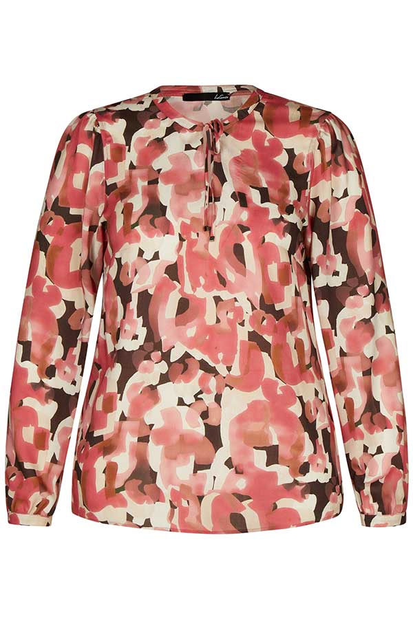 PINK ABSTRACT PRINT BLOUSE