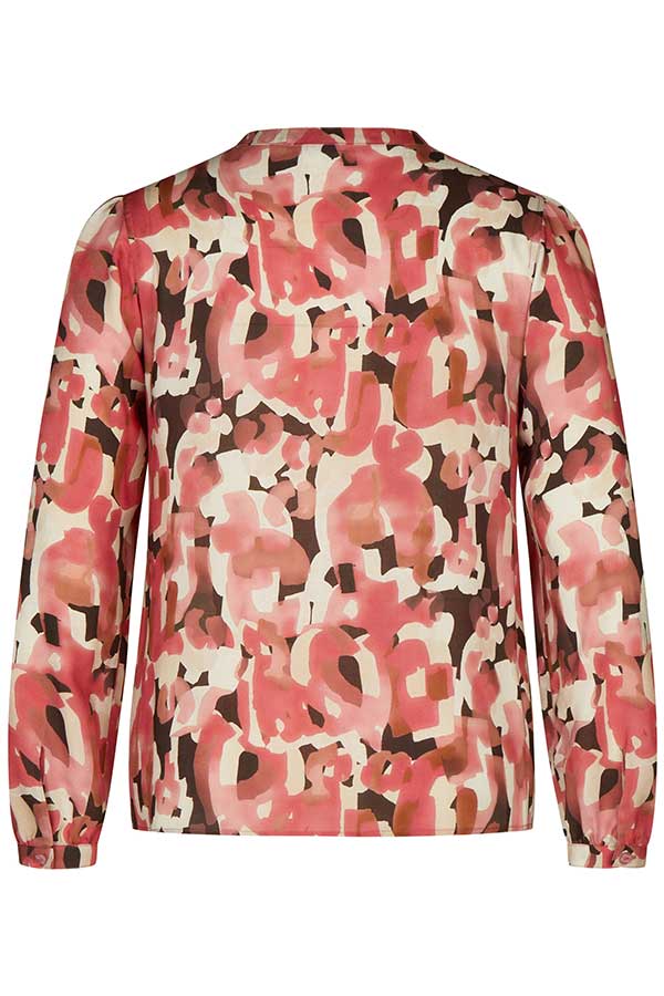 PINK ABSTRACT PRINT BLOUSE