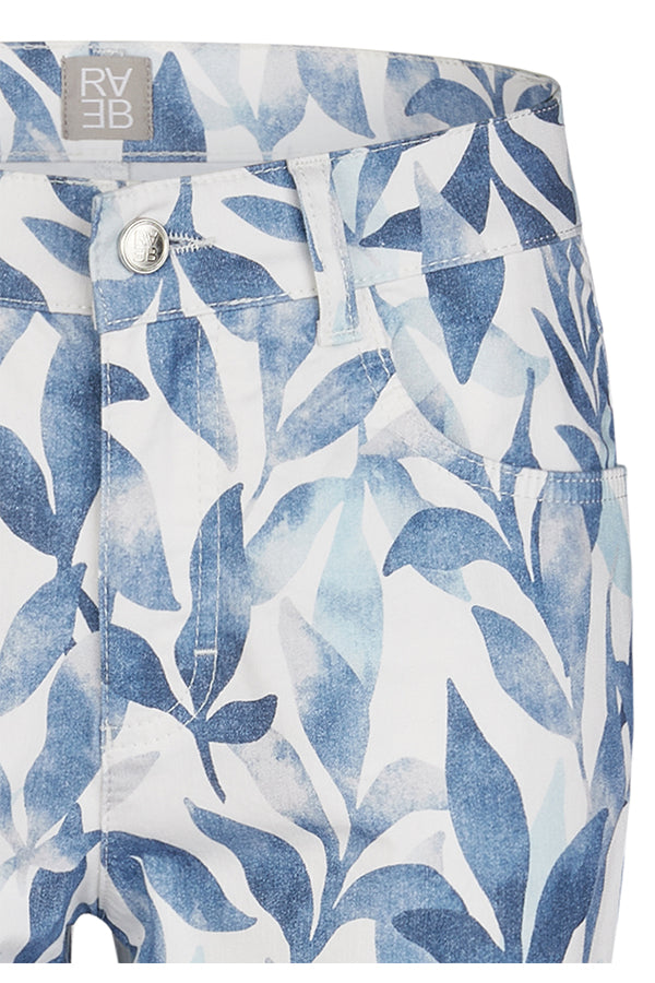 AQUABLUE LEAF PRINT JEANS