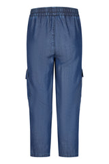 DARK BLUE LYOCELL CARGO TROUSER