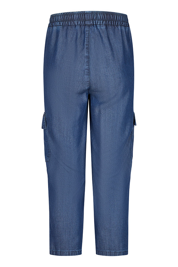 DARK BLUE LYOCELL CARGO TROUSER