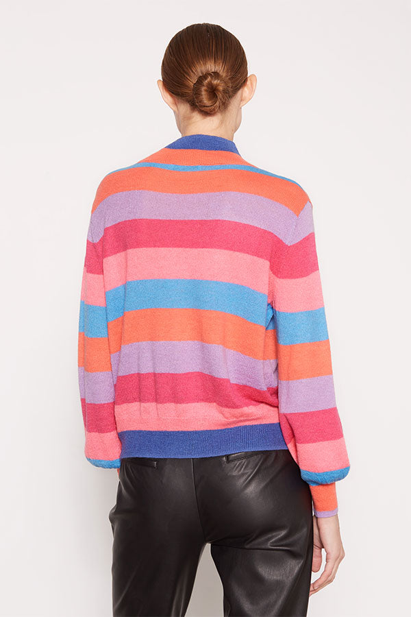 MULTICOLOR STRIPED TURTLENECK SWEATER