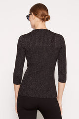 LUREX RIB KNIT SWEATER