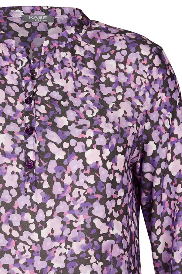 PURPLE FLORAL PRINT BLOUSE