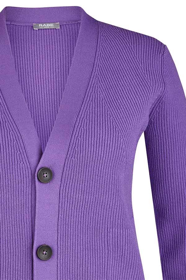 PURPLE BUTTONED CARDIGAN