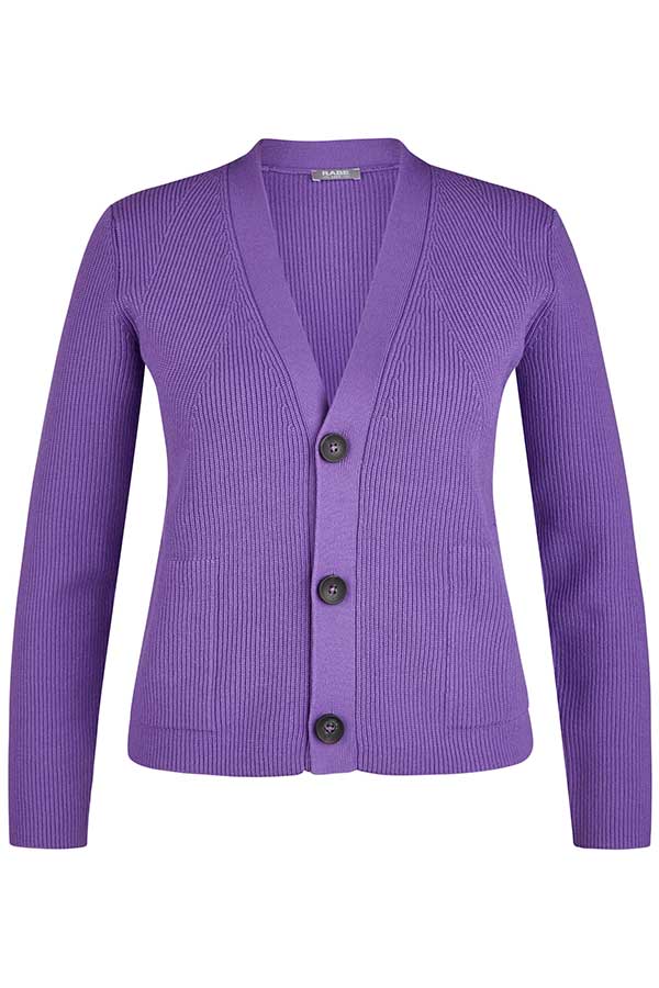 PURPLE BUTTONED CARDIGAN