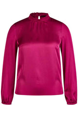 DEEP PINK SATIN BLOUSE