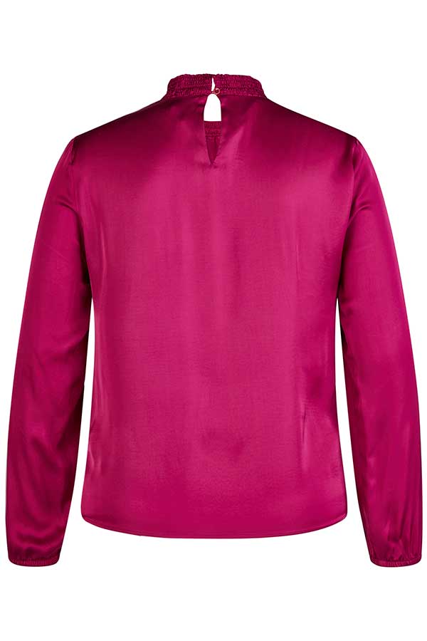 DEEP PINK SATIN BLOUSE