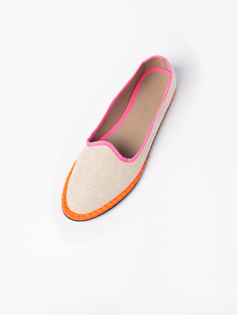 FRIULANE BEIGE FLUOR CANVAS SHOE