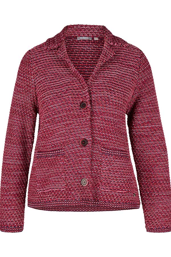 BURGUNDY MOTTLED LOOK JACKET