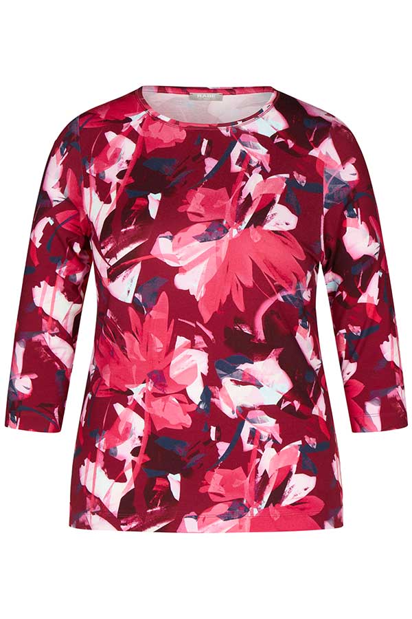 ABSTRACT FLORAL PRINT T-SHIRT