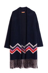 SANDRA SIENA ZIZGZAG FRINGED COAT