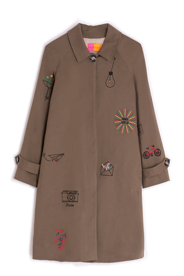 BERENICE EMBROIDERED TRENCH COAT