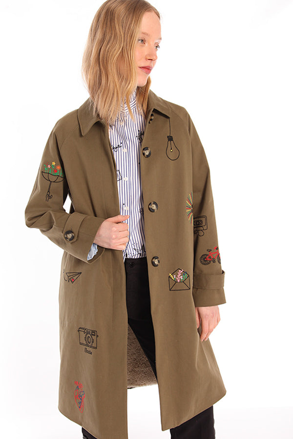 BERENICE EMBROIDERED TRENCH COAT