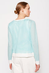 STRIPED TURQUOISE TWINSET