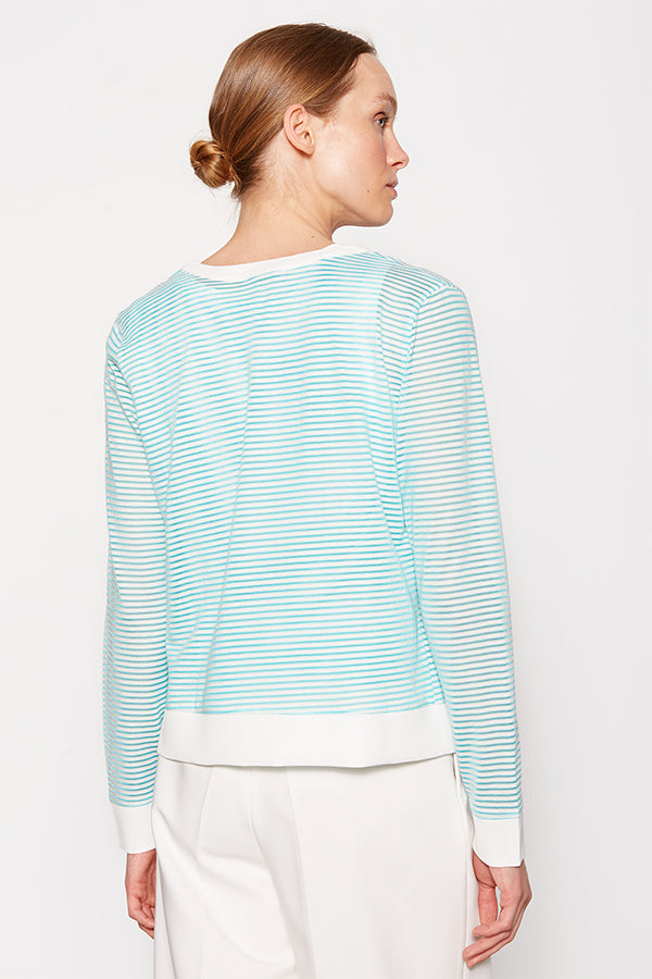 STRIPED TURQUOISE TWINSET