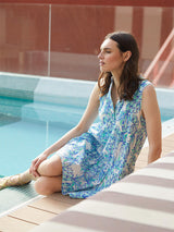 MARCELLA ANANAS BLUE PRINT DRESS