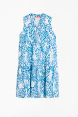 MARCELLA ANANAS BLUE PRINT DRESS