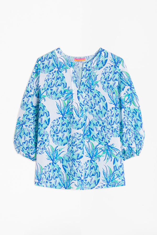 KAYA ANANAS BLUE PRINT SHIRT