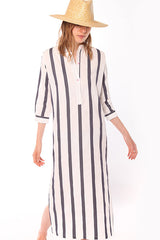 MARIAN NAVY ZARAUZ STRIPE DRESS