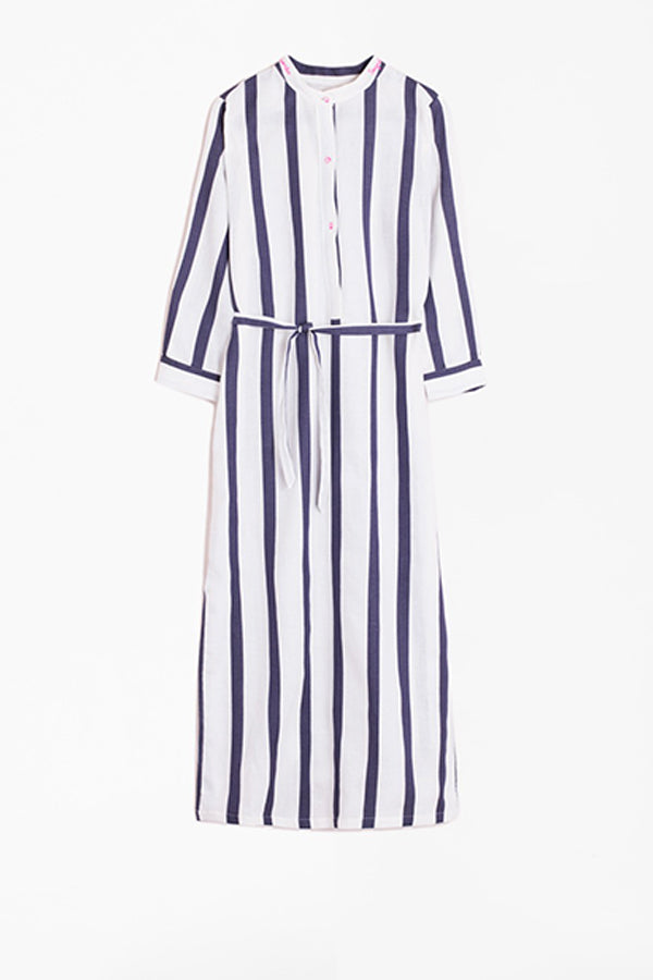 MARIAN NAVY ZARAUZ STRIPE DRESS