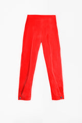 CHANTAL CORAL RED POPLIN TROUSERS