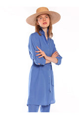 DOVER BLUE LINEN DRESS