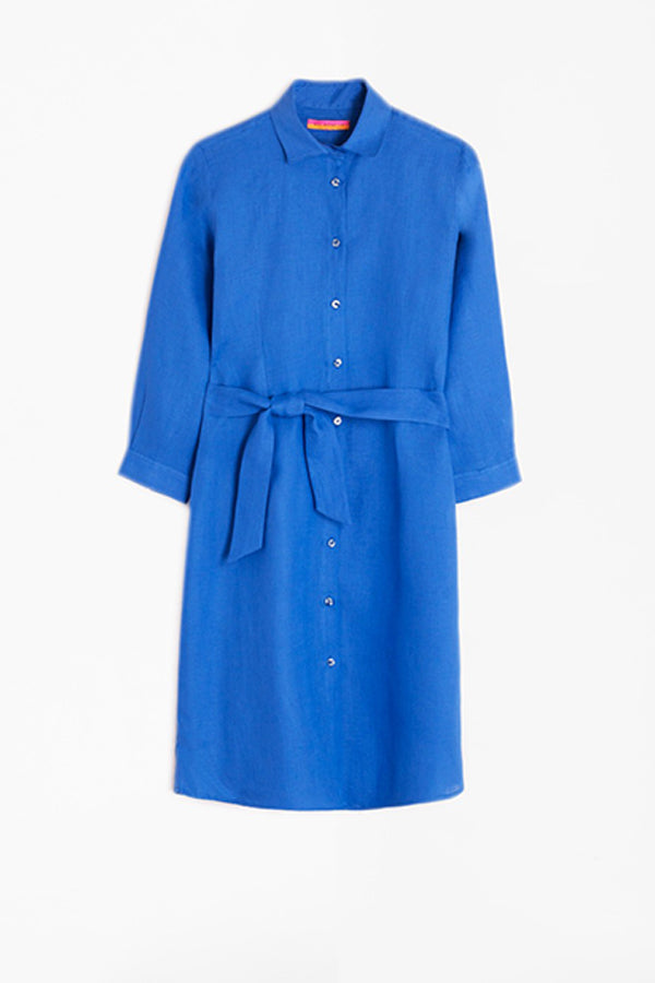 DOVER BLUE LINEN DRESS