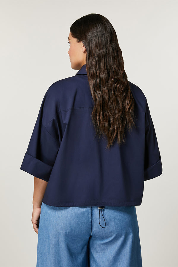 SAIGON NAVY COTTON POPLIN JACKET