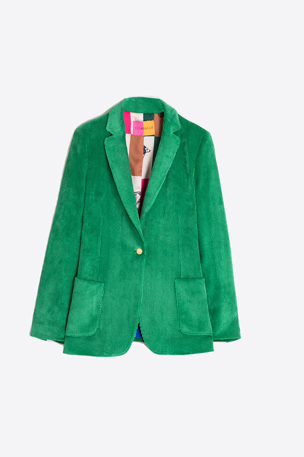 HARLOW GREEN CORDUROY JACKET