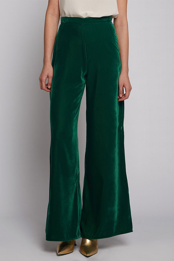 MOLLY GREEN VELVET TROUSERS