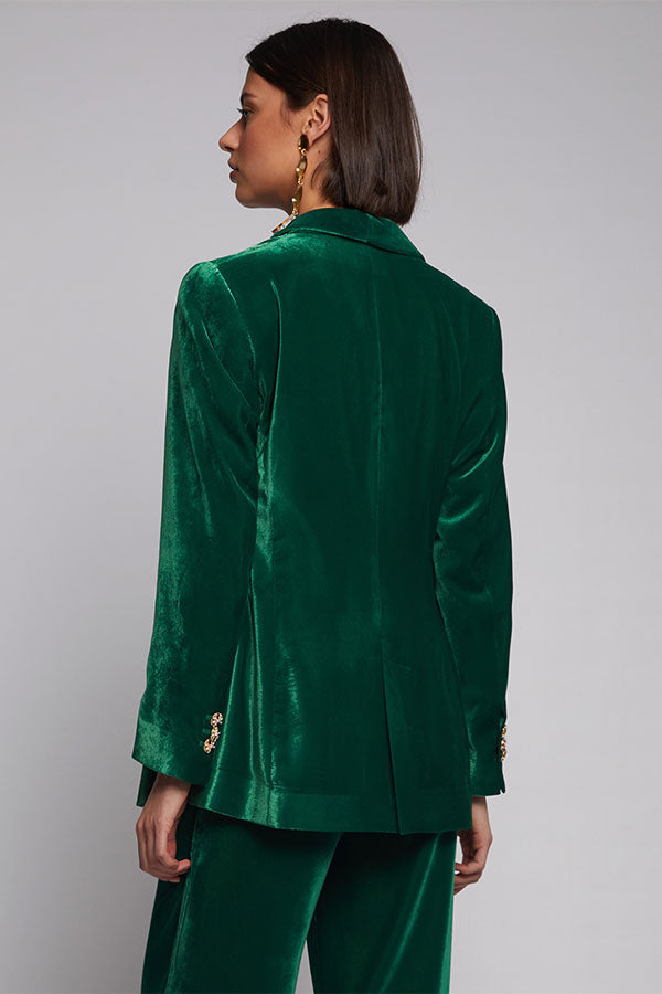 GREEN VELVET SMOKING JACKET