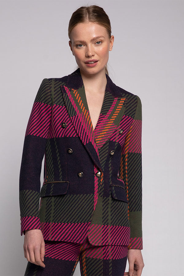 INGRID KNIT CHECK JACKET