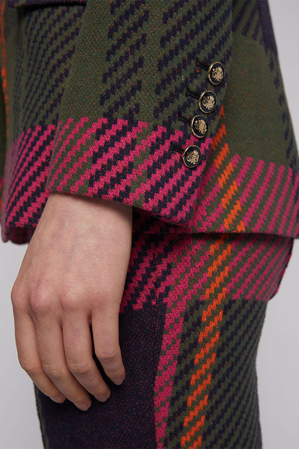 INGRID KNIT CHECK JACKET