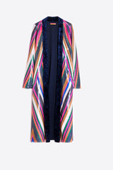 LUNA MULTICOLOUR SEQUINS ZIGZAG COAT