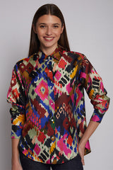 DONIA SILK IKAT SHIRT