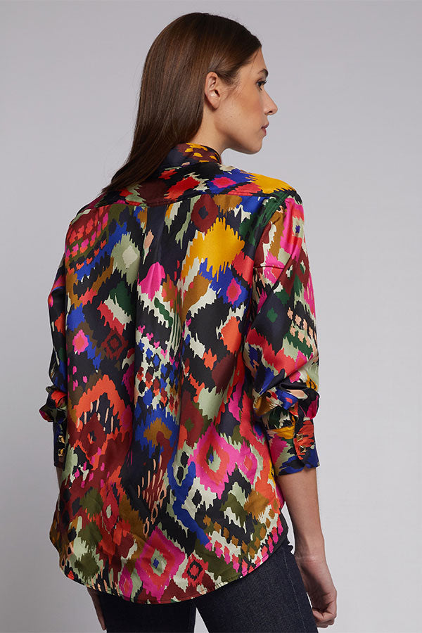 DONIA SILK IKAT SHIRT