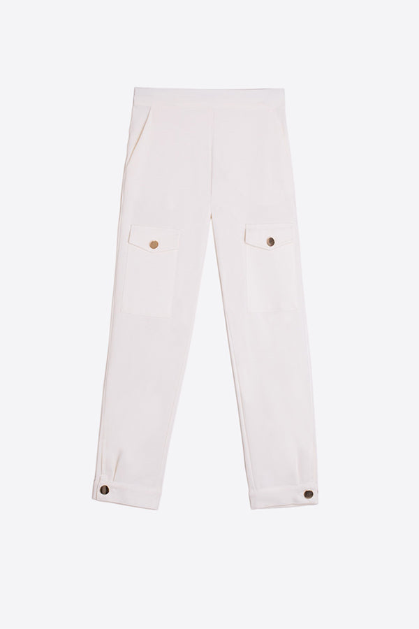 CARGO WHITE KNIT PERFECT FIT TROUSER