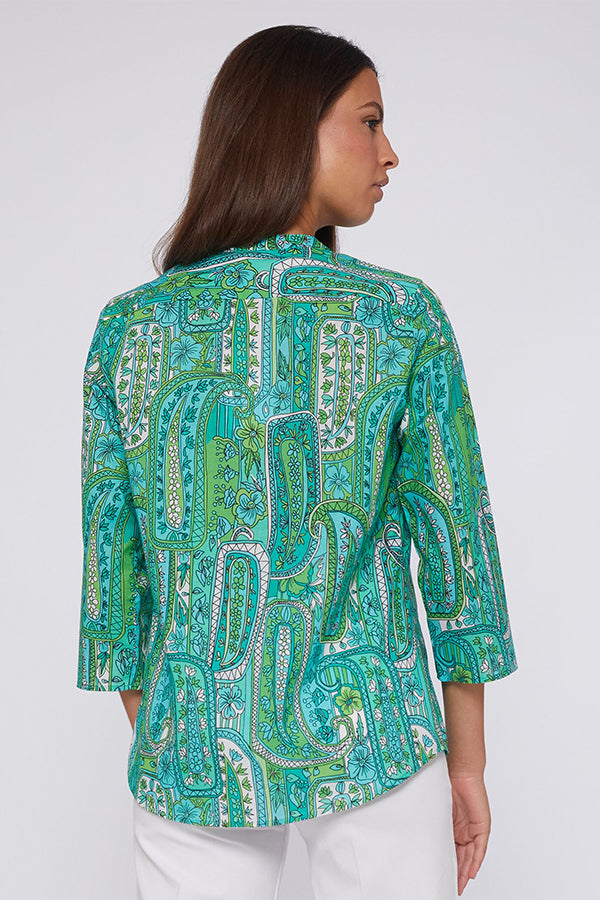 JULIET GREEN PAISLEY SHIRT