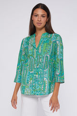 JULIET GREEN PAISLEY SHIRT