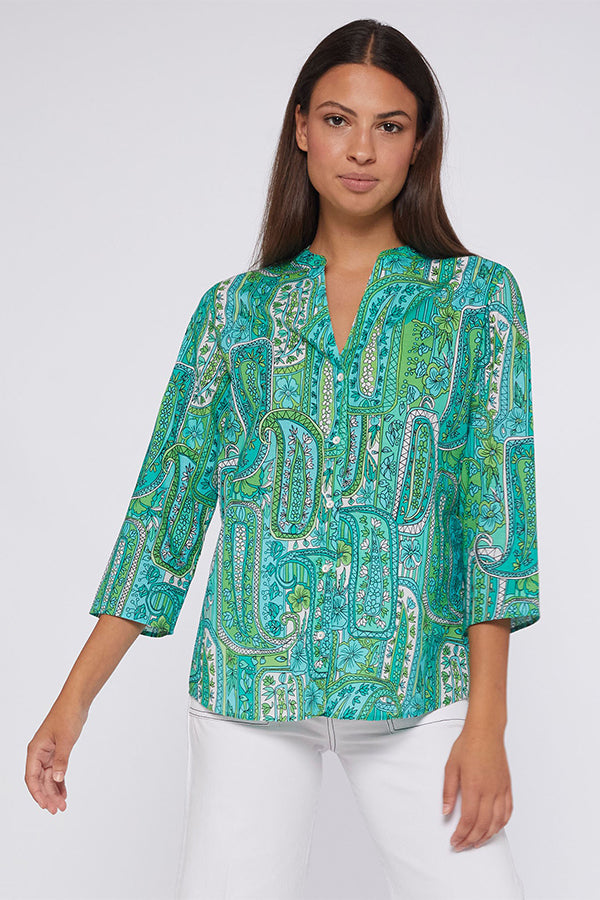 JULIET GREEN PAISLEY SHIRT