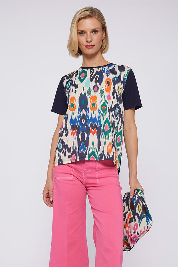 TORA MULTICOLOUR IKAT COTTON T-SHIRT