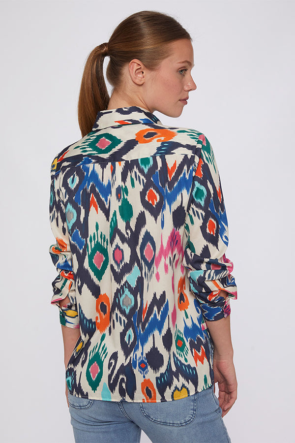 ISABELLA MULTICOLOUR IKAT COTTON SHIRT